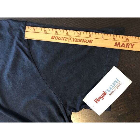 Royal Apparel 73051 Unisex Organic Bamboo/Cotton T Shirt Large Navy Midnight NWT - Picture 9 of 10